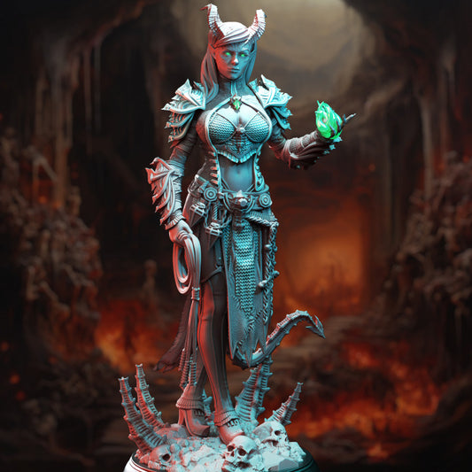 Tiefling Warlock - Haughty (25mm Base)