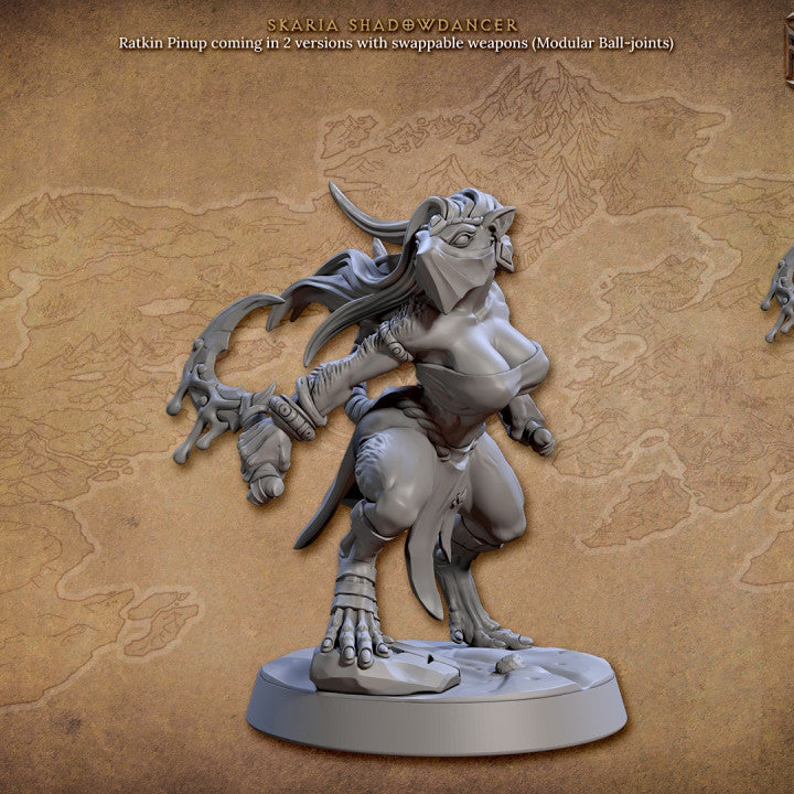 Ratkin Rogue Assassin Miniature | Medium | Artisan Guild | D&D DnD Pathfinder Miniature