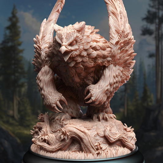 Northern Masked Owlbear Miniature | Large | DM Stash | D&D DnD Pathfinder