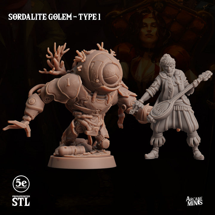 Sentry Constructs Golem Miniature | Large | Sordane Publishing | D&D DnD Pathfinder Miniature