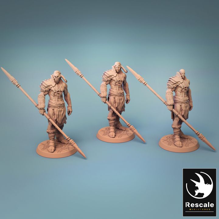Barbarian Warrior Axe Pose | Medium | Rescale Miniatures | D&D DnD Pathfinder Miniature