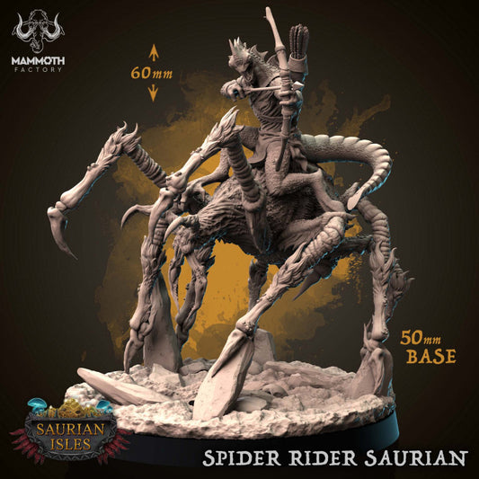 Spider Rider Saurian - Mounted (50mm Base)