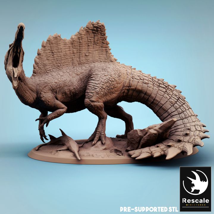 Spinosaurus - Roaring (100mm Base)