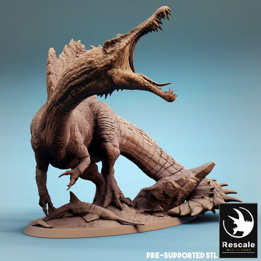 Spinosaurus - Roaring (100mm Base)