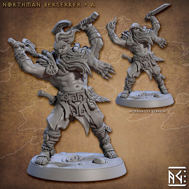 Northman Berserker Warrior Barbarian | Medium | Artisan Guild | D&D DnD Pathfinder Miniature