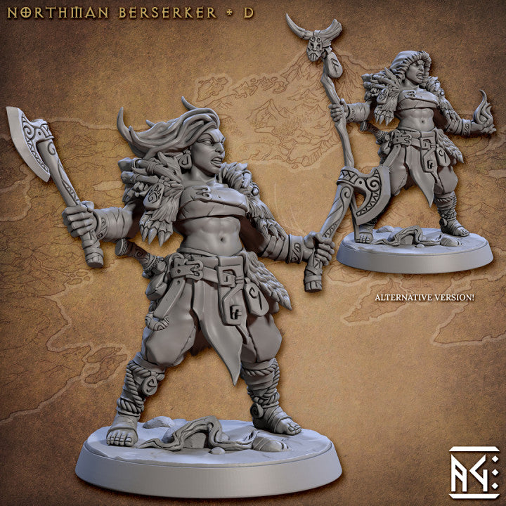 Northman Berserker Barbarian Fighter | Medium | Artisan Guild | D&D DnD Pathfinder Miniature
