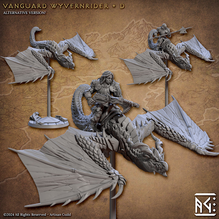Wyvern Vanguard Fighter Wyverns | Large | Artisan Guild | D&D DnD Pathfinder Miniature