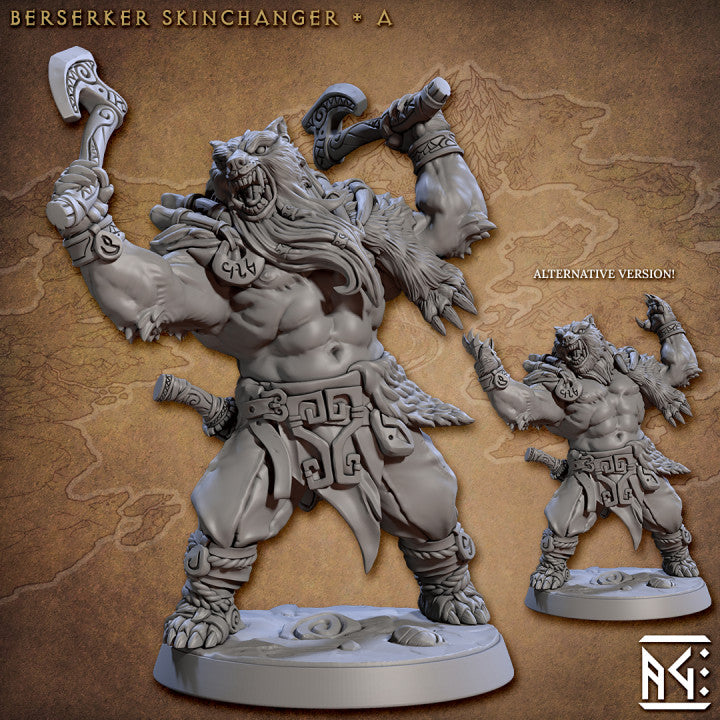 Berserker Skinchanger Barbarian Druid Beasts | Medium | Artisan Guild | D&D DnD Pathfinder Miniature