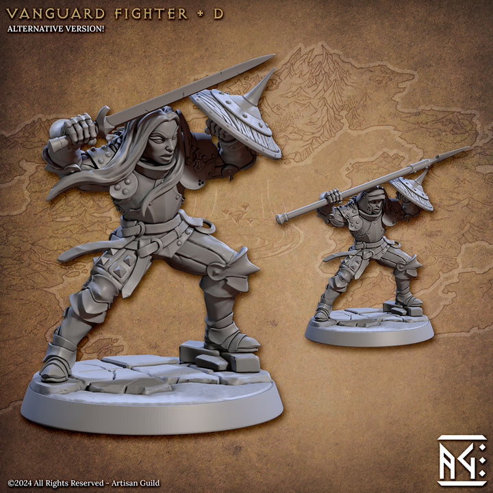 Vanguard Fighter Warrior Shield | Medium | Artisan Guild | D&D DnD Pathfinder Miniature