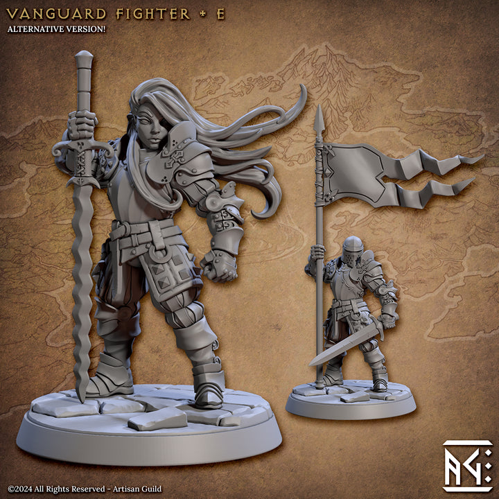 Vanguard Fighter Armor Mastery Adaptable | Medium | Artisan Guild | D&D DnD Pathfinder Miniature