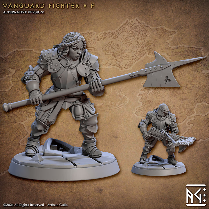 Vanguard Fighter Guard Customizable Weapons | Medium | Artisan Guild | D&D DnD Pathfinder Miniature