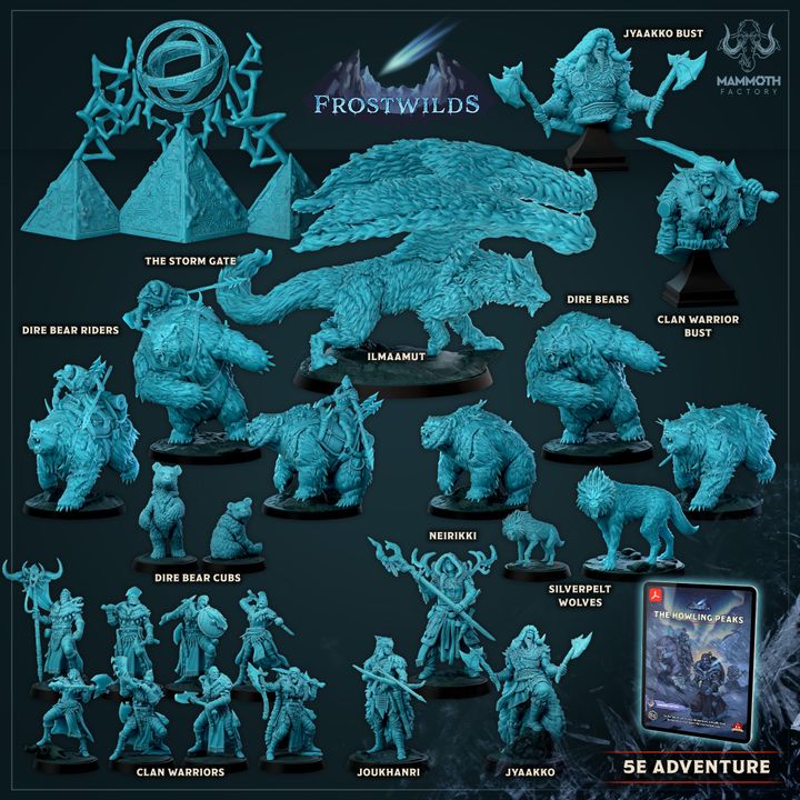 Clan Warrior Human Barbarian Fighter | Medium | Mammoth Factory | D&D DnD Pathfinder Miniature