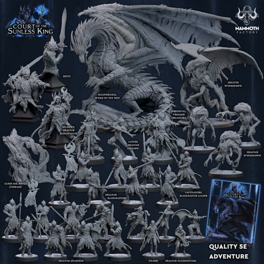 Vampire Elf Dreadlord Sword | Medium | Mammoth Factory | D&D DnD Pathfinder Miniature