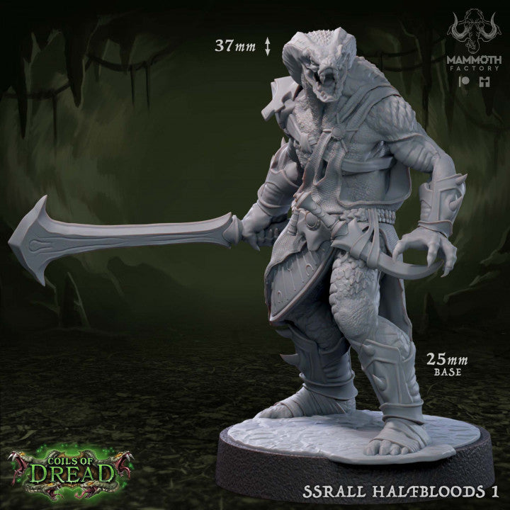 Reptilian Warrior Lizardfolk Fighter | Medium | Mammoth Factory | D&D DnD Pathfinder Miniature