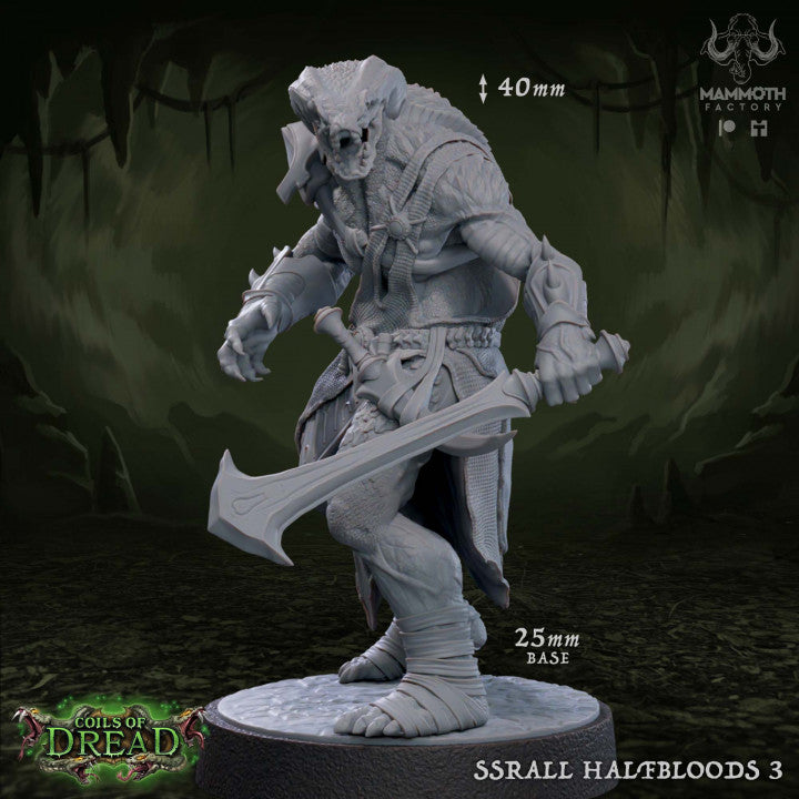 Reptilian Warrior Lizardfolk Fighter | Medium | Mammoth Factory | D&D DnD Pathfinder Miniature