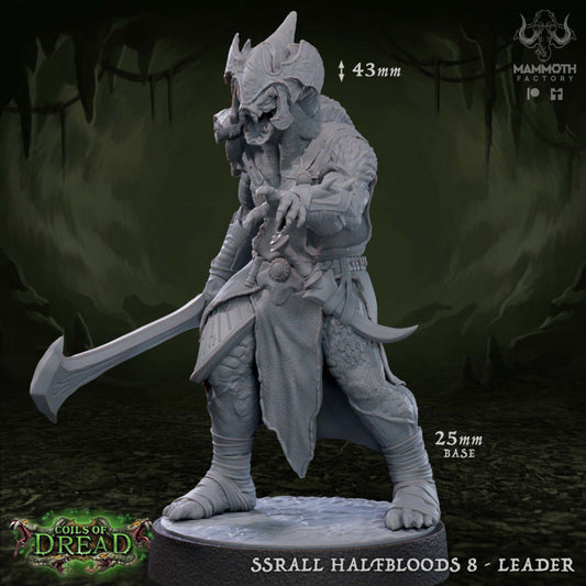 Ssrall Halfblood Leader - Commanding (25mm Base)