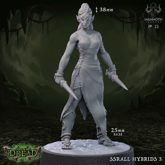 Reptilian Warrior Humanoid Rogue | Medium | Mammoth Factory | D&D DnD Pathfinder Miniature