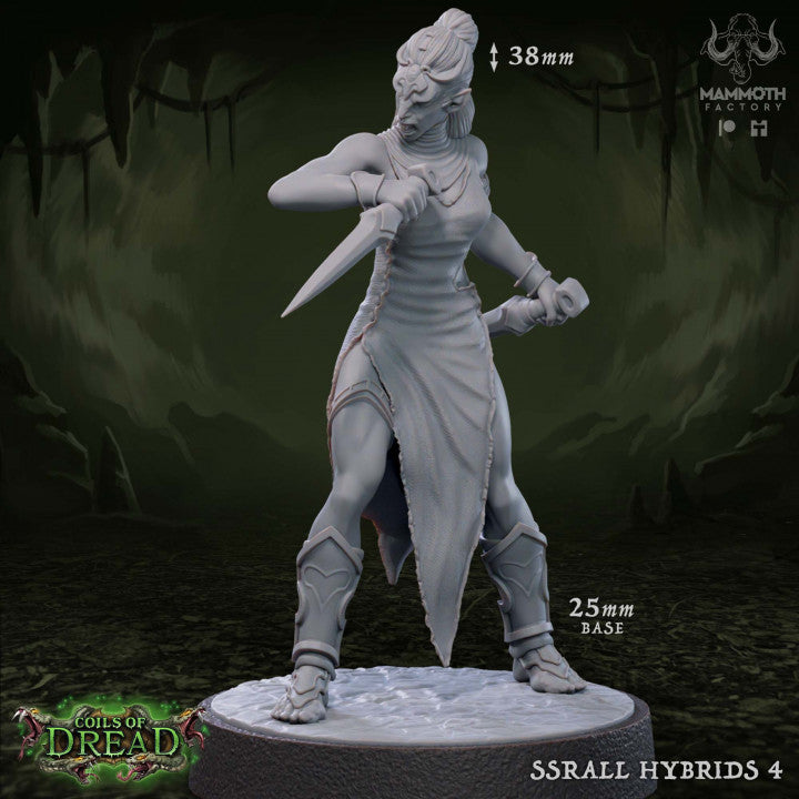 Reptilian Warrior Humanoid Rogue | Medium | Mammoth Factory | D&D DnD Pathfinder Miniature