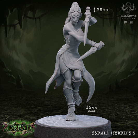 Reptilian Warrior Humanoid Rogue | Medium | Mammoth Factory | D&D DnD Pathfinder Miniature