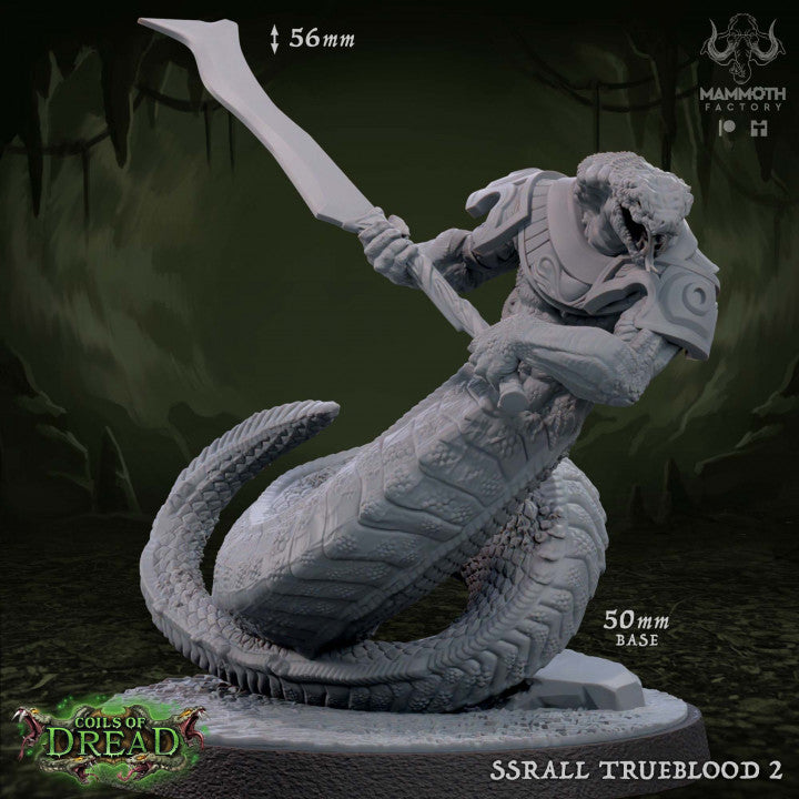Lizardfolk Warrior Miniature Large | Mammoth Factory | D&D DnD Pathfinder Miniature