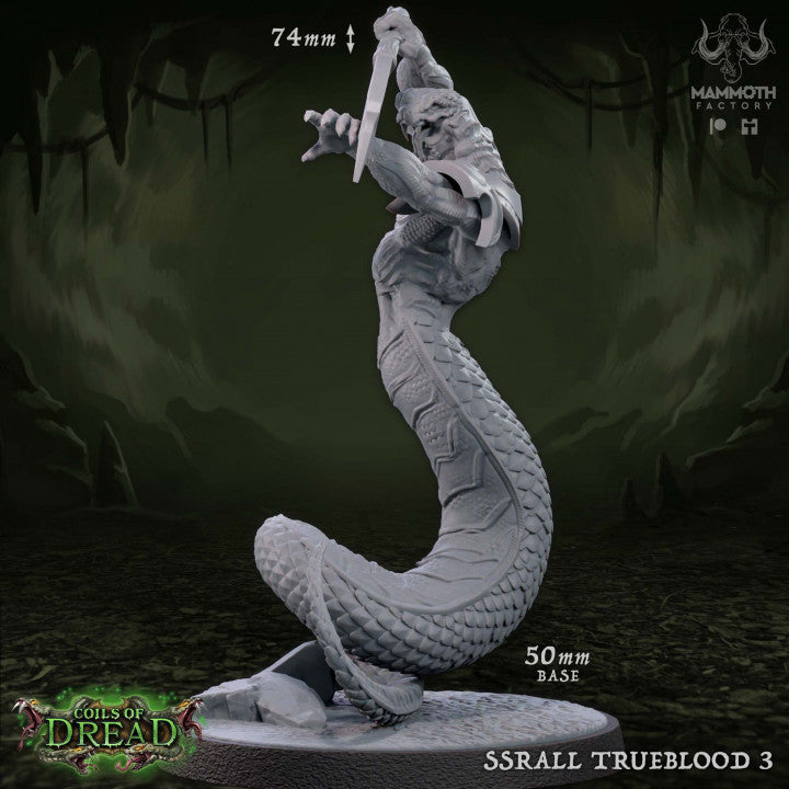 Lizardfolk Warrior Miniature Large | Mammoth Factory | D&D DnD Pathfinder Miniature