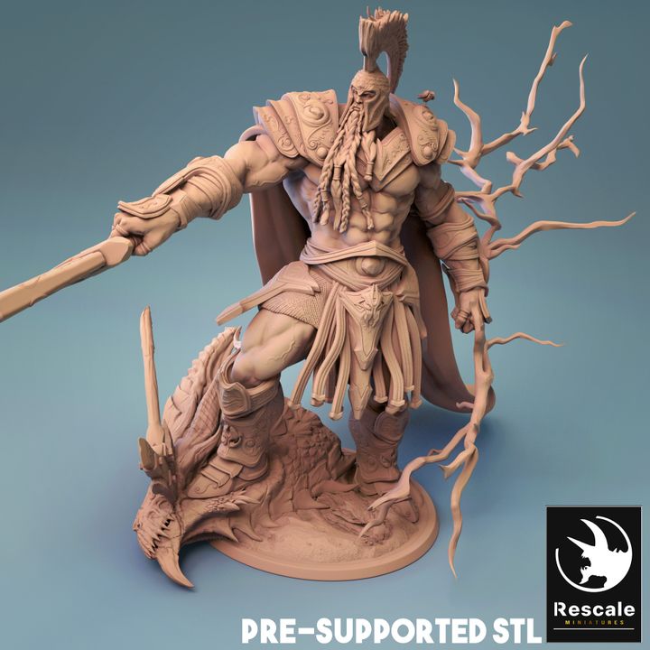Storm Giant Guard Lightning Sword | Gargantuan | Rescale Miniatures | D&D DnD Pathfinder Miniature
