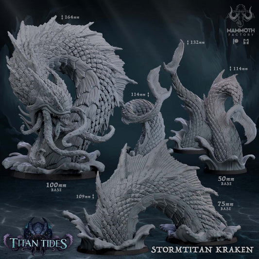 Storm Titan Kraken Monstrosity Sea | Gargantuan | Mammoth Factory | D&D DnD Pathfinder Miniature