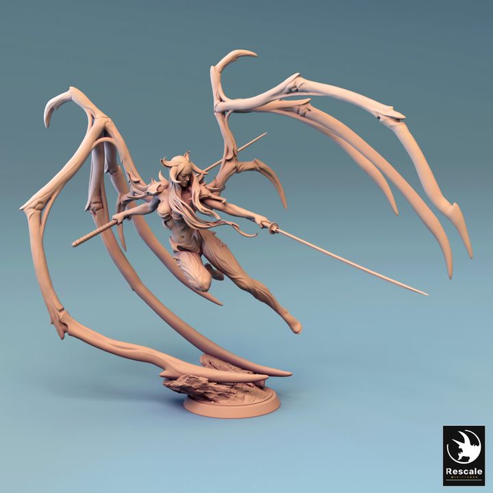 Succubus Fiend Fighter Demon | Medium | Rescale Miniatures | D&D DnD Pathfinder Miniature