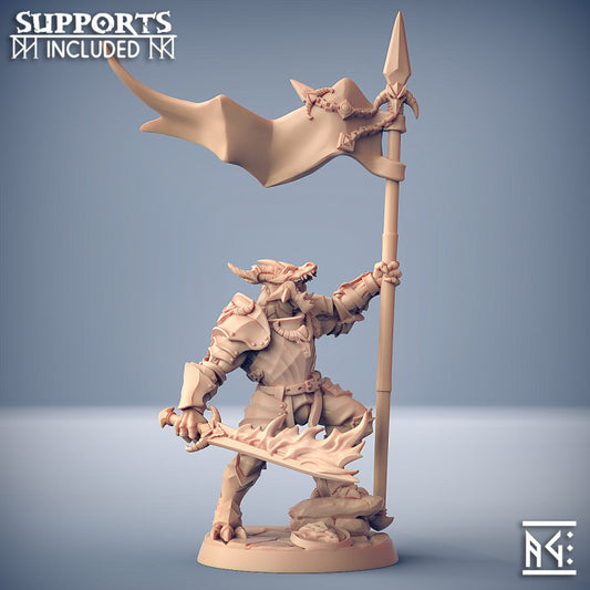Dragonguard Knight - Banner (50mm Base)