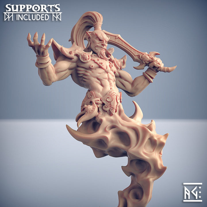 Djinn Elemental Warrior Miniature | Medium | Artisan Guild | D&D DnD Pathfinder Miniature