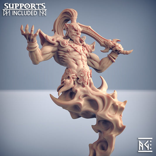 Djinn Elemental Warrior Miniature | Medium | Artisan Guild | D&D DnD Pathfinder Miniature