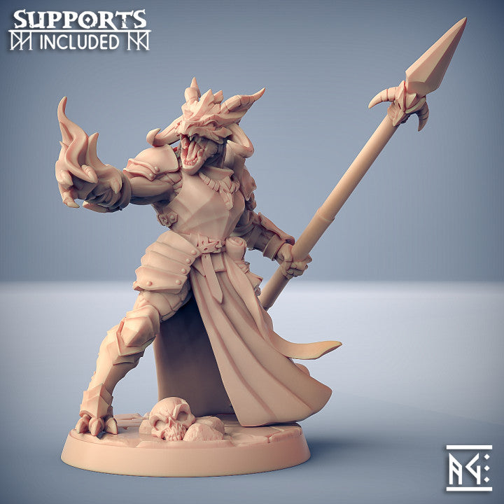 Dragonguard Knight Fighter Dragons | Medium | Artisan Guild | D&D DnD Pathfinder Miniature