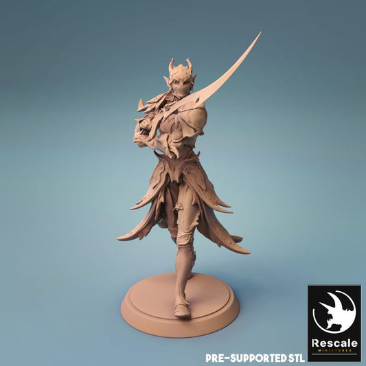 Elf Warrior Duelist Fighter | Medium | Rescale Miniatures | D&D DnD Pathfinder Miniature