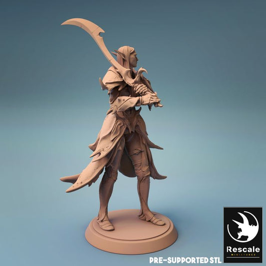 Elf Warrior Fighter Magic | Medium | Rescale Miniatures | D&D DnD Pathfinder Miniature