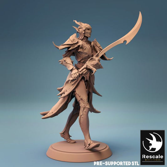 Elf Fighter Sword Pose | Medium | Rescale Miniatures | D&D DnD Pathfinder Miniature