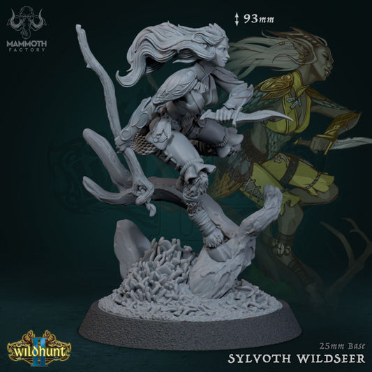 Druid Elf Ranger Wildseer | Medium | Mammoth Factory | D&D DnD Pathfinder Miniature