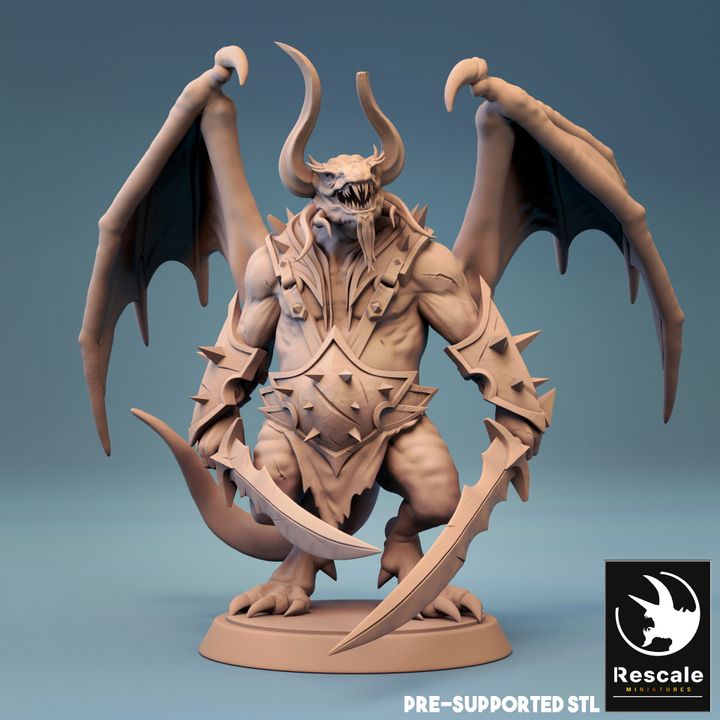 Half-Dragon Warrior Fighter Guard | Medium | Rescale Miniatures | D&D DnD Pathfinder Miniature