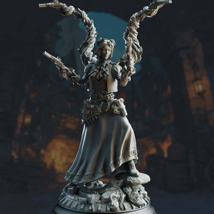 Half-Elf Druid Gunslinger Outlaw | Medium | DM Stash | D&D DnD Pathfinder Miniature