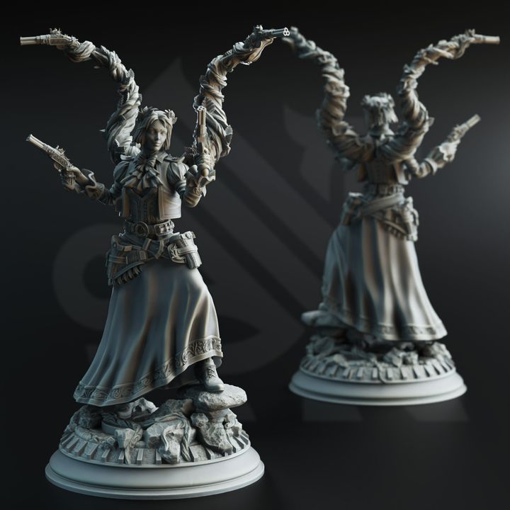 Half-Elf Druid Gunslinger Outlaw | Medium | DM Stash | D&D DnD Pathfinder Miniature