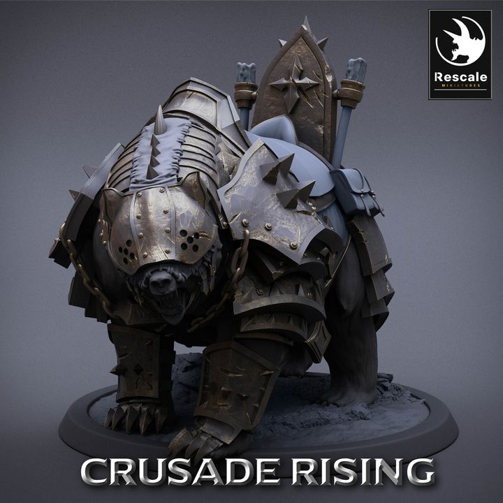 Collection Armored Templar Bears Beasts Guardians | Large | Rescale Miniatures | D&D DnD Pathfinder Miniature