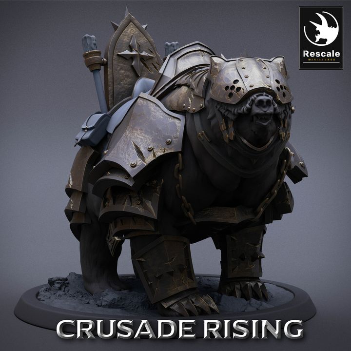 Collection Armored Templar Bears Beasts Guardians | Large | Rescale Miniatures | D&D DnD Pathfinder Miniature