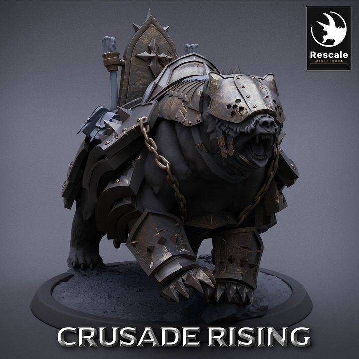 Collection Armored Templar Bears Beasts Guardians | Large | Rescale Miniatures | D&D DnD Pathfinder Miniature