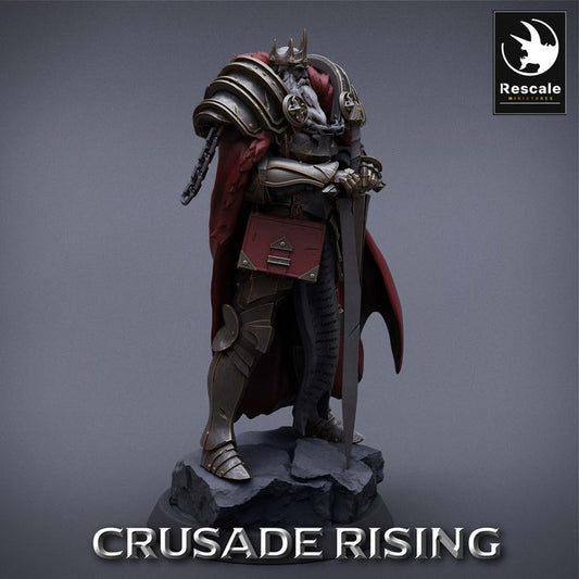 Templar King Paladin Guard Miniature | Medium | Rescale Miniatures | D&D DnD Pathfinder Miniature