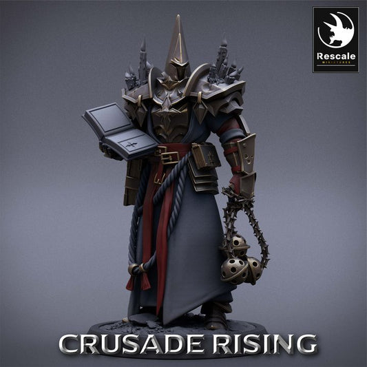 Templar Priest Cleric Paladin Miniature | Medium | Rescale Miniatures | D&D DnD Pathfinder Miniature