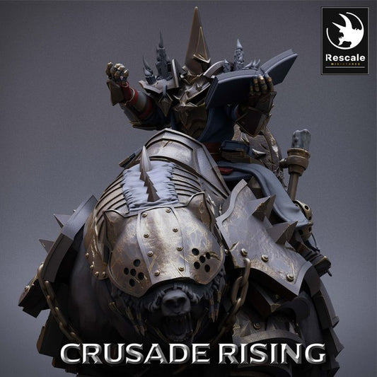 Templar Priest Bear - Mounted (50mm Base)