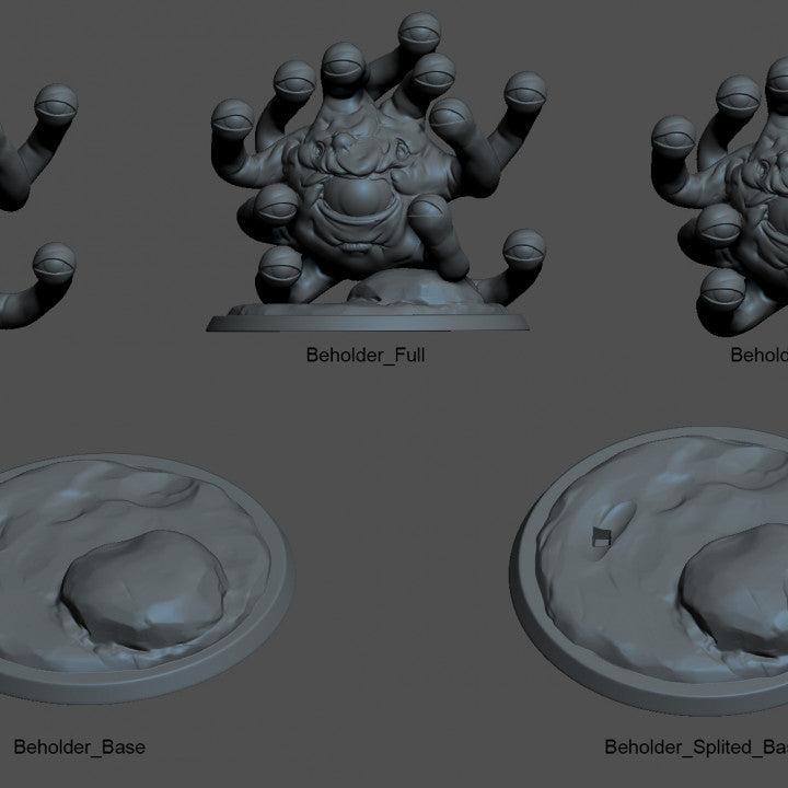 Beholder Eye Tyrant Miniature | Large | Rescale Miniatures | D&D DnD Pathfinder Miniature