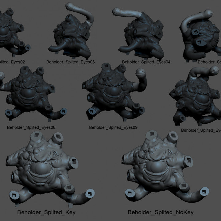 Beholder Eye Tyrant Miniature | Large | Rescale Miniatures | D&D DnD Pathfinder Miniature