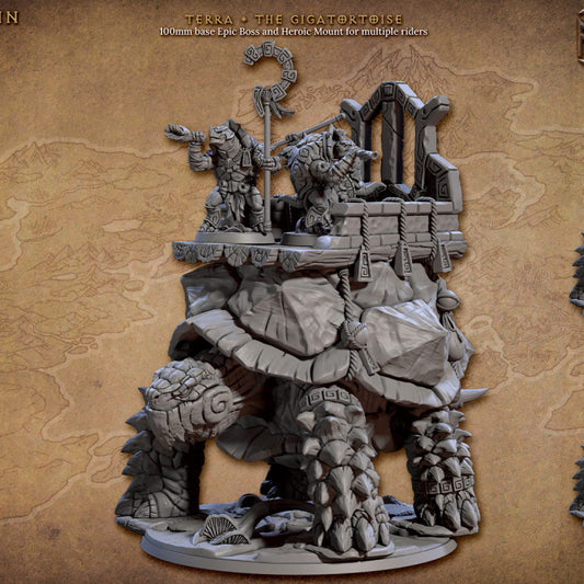 Terra – The Gigatortoise - Mounted (100mm Base)