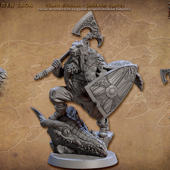 Dwarf Barbarian Warrior Dragon Slayer | Medium | Artisan Guild | D&D DnD Pathfinder Miniature