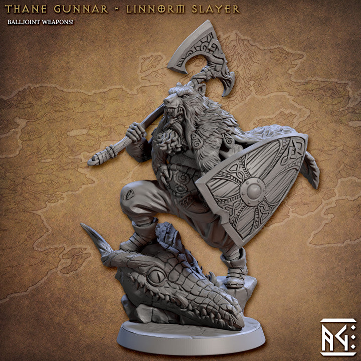 Dwarf Barbarian Warrior Dragon Slayer | Medium | Artisan Guild | D&D DnD Pathfinder Miniature
